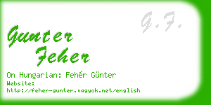 gunter feher business card