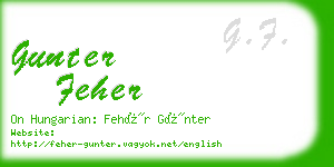 gunter feher business card